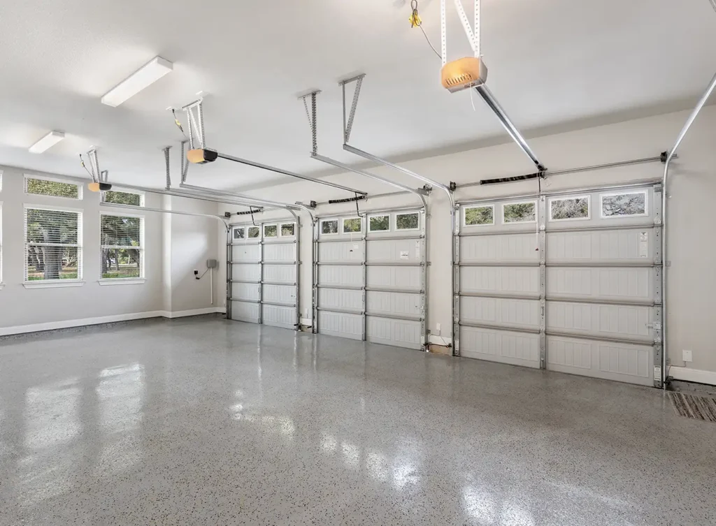 residential garage floor coated with epoxy floor coating central illinois and southwest illinois